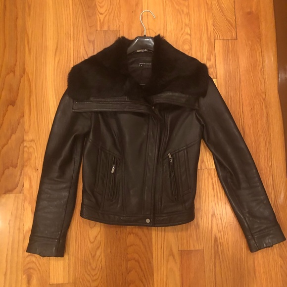 Wilsons Leather Lamb Jacket Rabbit Fur Col… - Picture 2 of 6